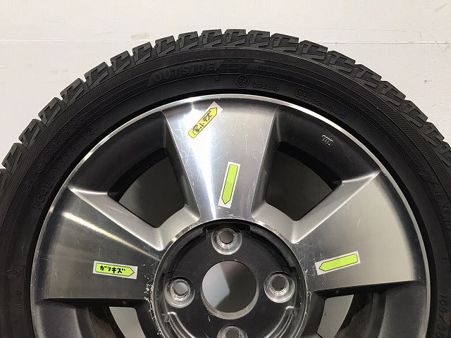 フィット ヴィッツ キューブ マーチ デミオ 等 社外 ホイールタイヤ 1本のみ 14ｘ4.5J/ET48/4穴 4H/PCD100/ハブ径55mm (118232)