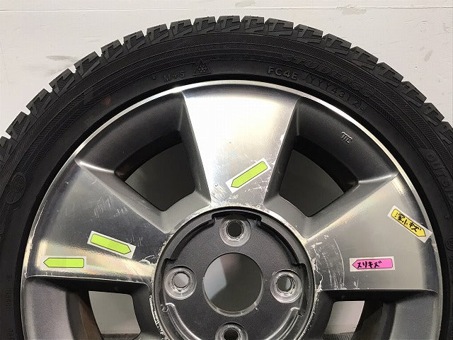 フィット ヴィッツ キューブ マーチ デミオ 等 社外 ホイールタイヤ 1本のみ 14ｘ4.5J/ET48/4穴 4H/PCD100/ハブ径55mm (118233)
