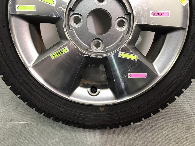 フィット ヴィッツ キューブ マーチ デミオ 等 社外 ホイールタイヤ 1本のみ 14ｘ4.5J/ET48/4穴 4H/PCD100/ハブ径55mm (118233)