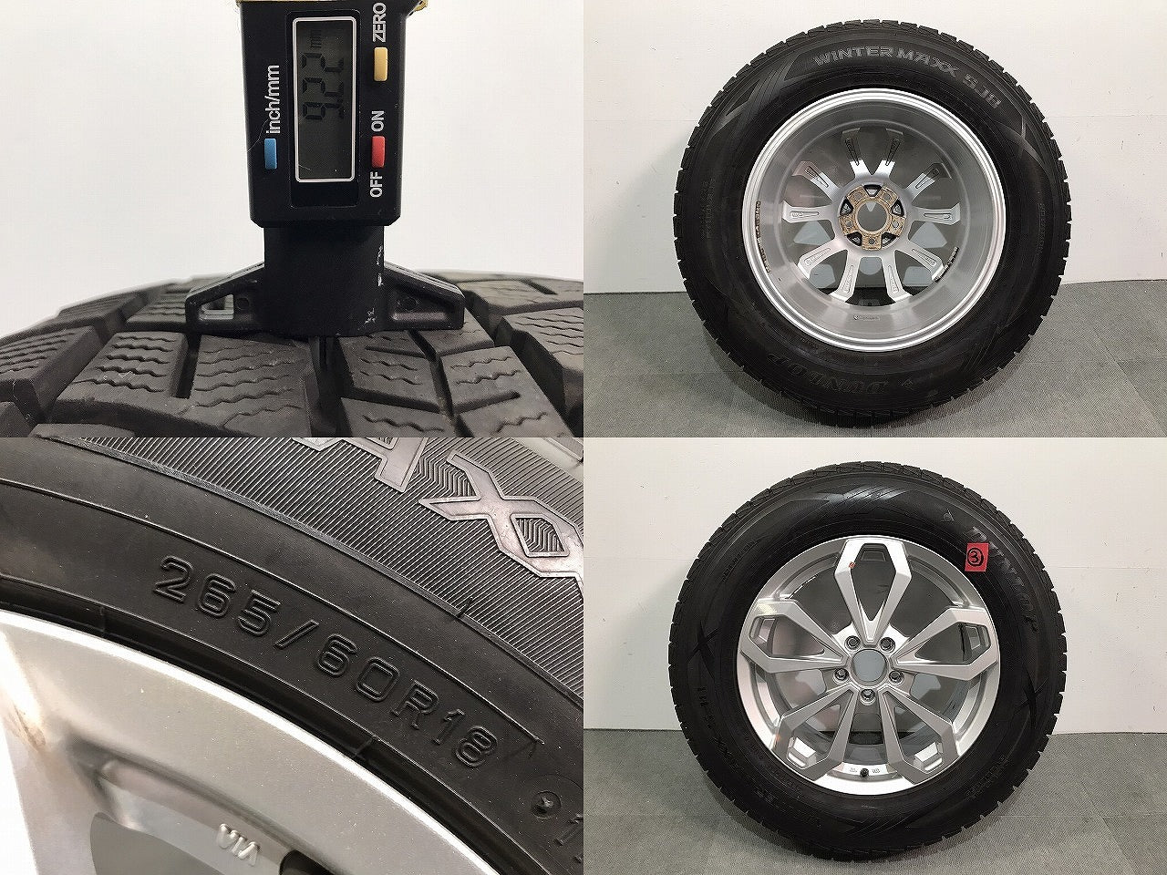 Gクラス W463 ゲレンデ 社外 スタッドレスタイヤ ホイール 4本セット AGA TAS 18x8J/ET58/5穴 5H/PCD112/ハブ径66.6 M1409 ベンツ(118282)