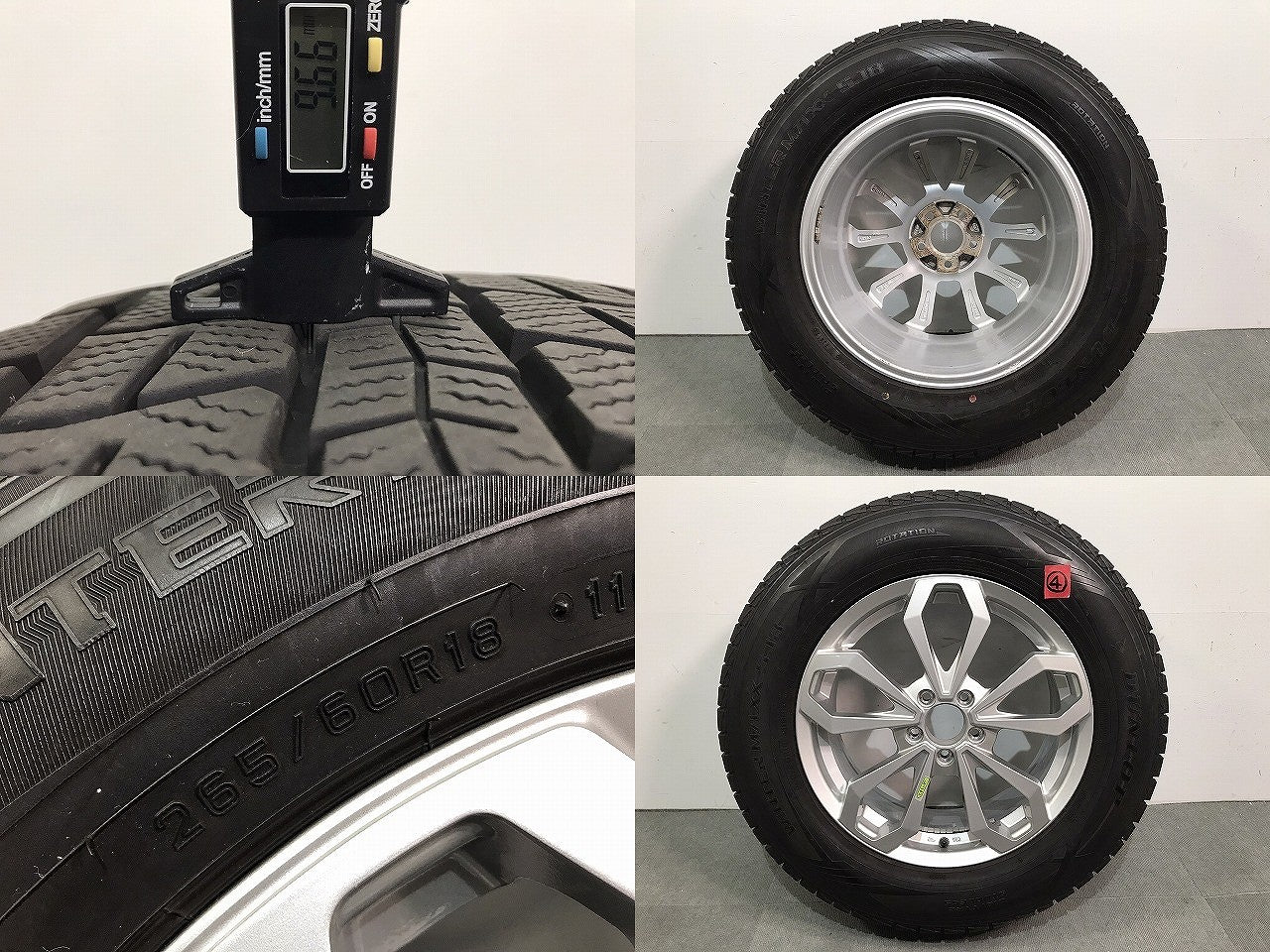 Gクラス W463 ゲレンデ 社外 スタッドレスタイヤ ホイール 4本セット AGA TAS 18x8J/ET58/5穴 5H/PCD112/ハブ径66.6 M1409 ベンツ(118282)