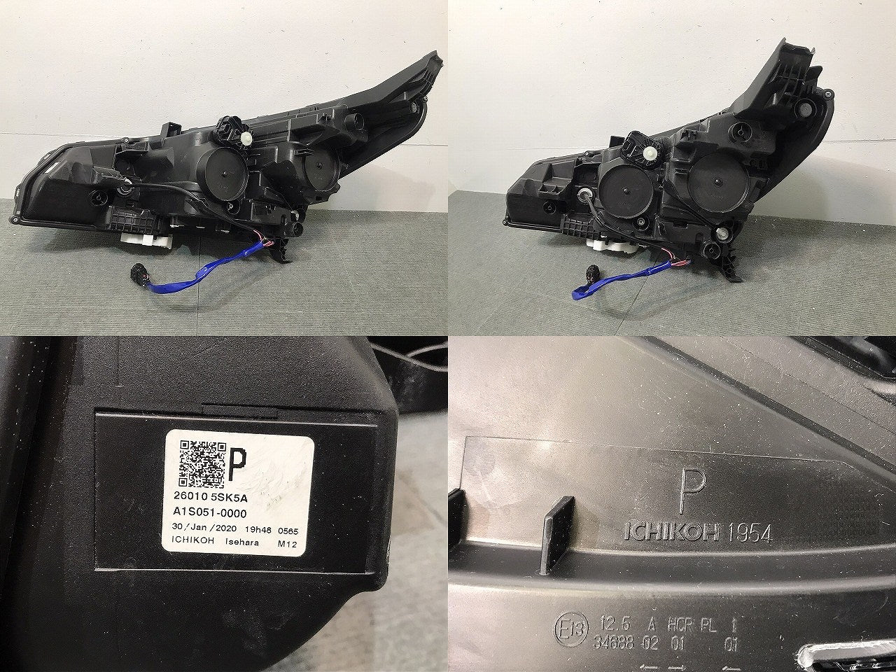 リーフ LEAF/ZE1 純正 右ヘッドライト/ランプ バラスト レベライザー LED 刻印P ICHIKOH 1954/26010 5SK5A 日産 NISSAN (118418)