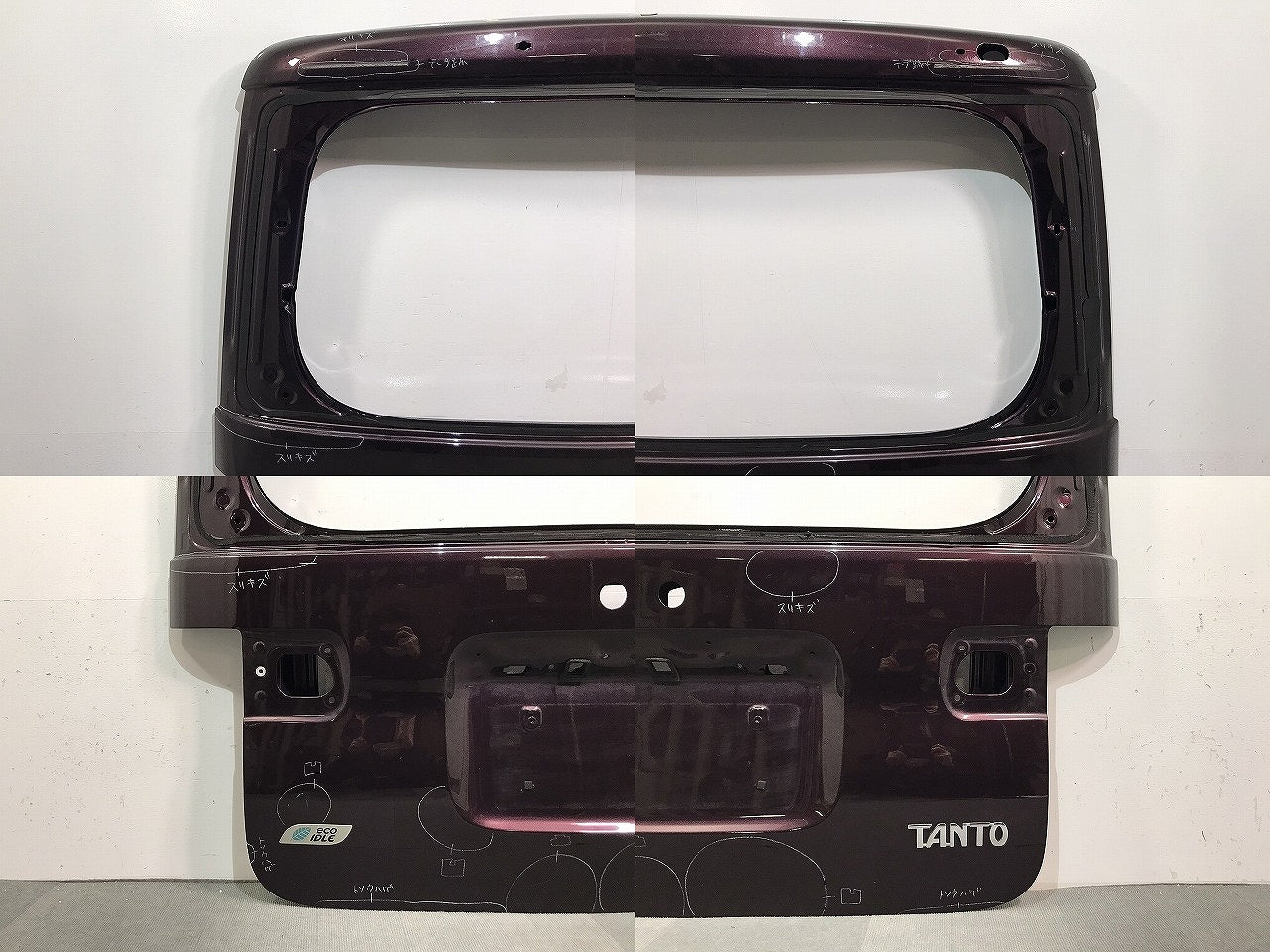 タント TANTO/L375S/L385S 純正 リアゲート/バックドア/リアハッチ ミスティックレッドクリスタルメタリック No.R49 ダイハツ (118593)