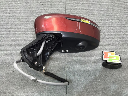 ノート/E12/HE12/NE12/SNE12 純正 後期 左ドアミラー 12線 ウインカーカメラ付 MURAKAMI G579(ウィンカー部分)G531 レッド No.NBF(119338)