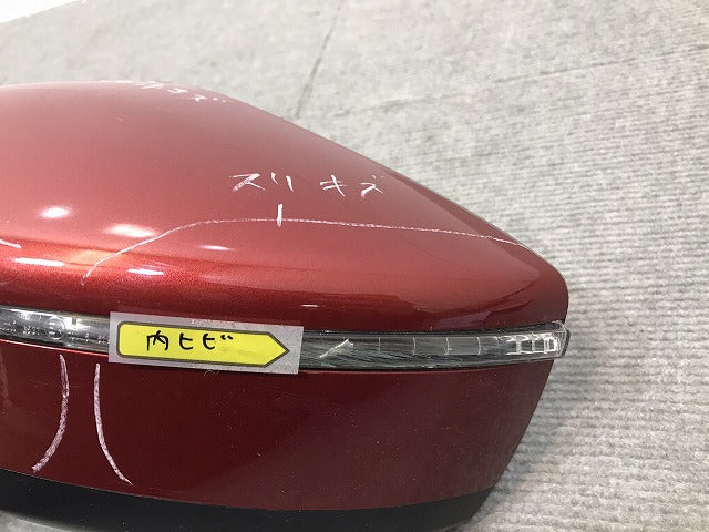 ノート/E12/HE12/NE12/SNE12 純正 後期 左ドアミラー 12線 ウインカーカメラ付 MURAKAMI G579(ウィンカー部分)G531 レッド No.NBF(119338)