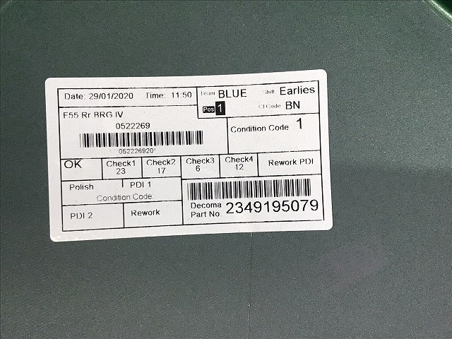 MINI/ミニ 5ドア/F55 純正 リアバンパー 114129-10 ブリティッシュレーシンググリーン カラーNo.895 (119349)