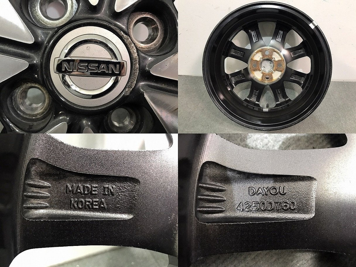 デイズ ハイウェイスター/eKカスタム/B21W/B11W 純正 ホイール 1本のみ J15ｘ4.5J/ET46/4穴 4H/PCD100/ハブ径54mm 4250D760 日産 (119363)