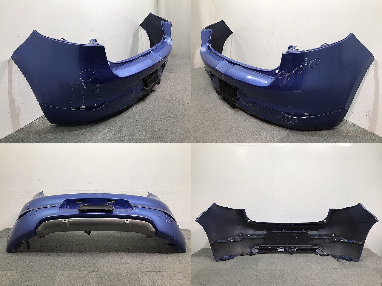 メガーヌ MEGANE/ZM4R GTライン 純正 リアバンパー 850220009R/850B24557R ブルーマルトＭ カラーNo.RNT ルノー (119746)