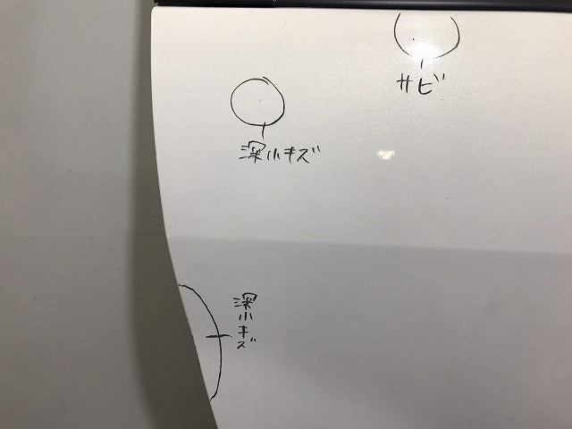 プレマシー/CREW/CR3W 純正 右スライドドア ガラス 内張り バイザー付 クリスタルホワイトパールマイカ カラーNo.34K マツダ (120411)