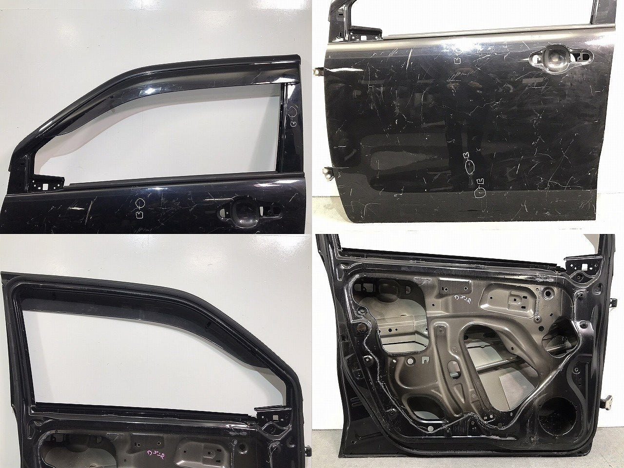 ワゴンR/MH23S 純正 左フロントドア バイザー付 ブルーイッシュブラックパール3 カラーNo.XJ3 スズキ SUZUKI (120827)