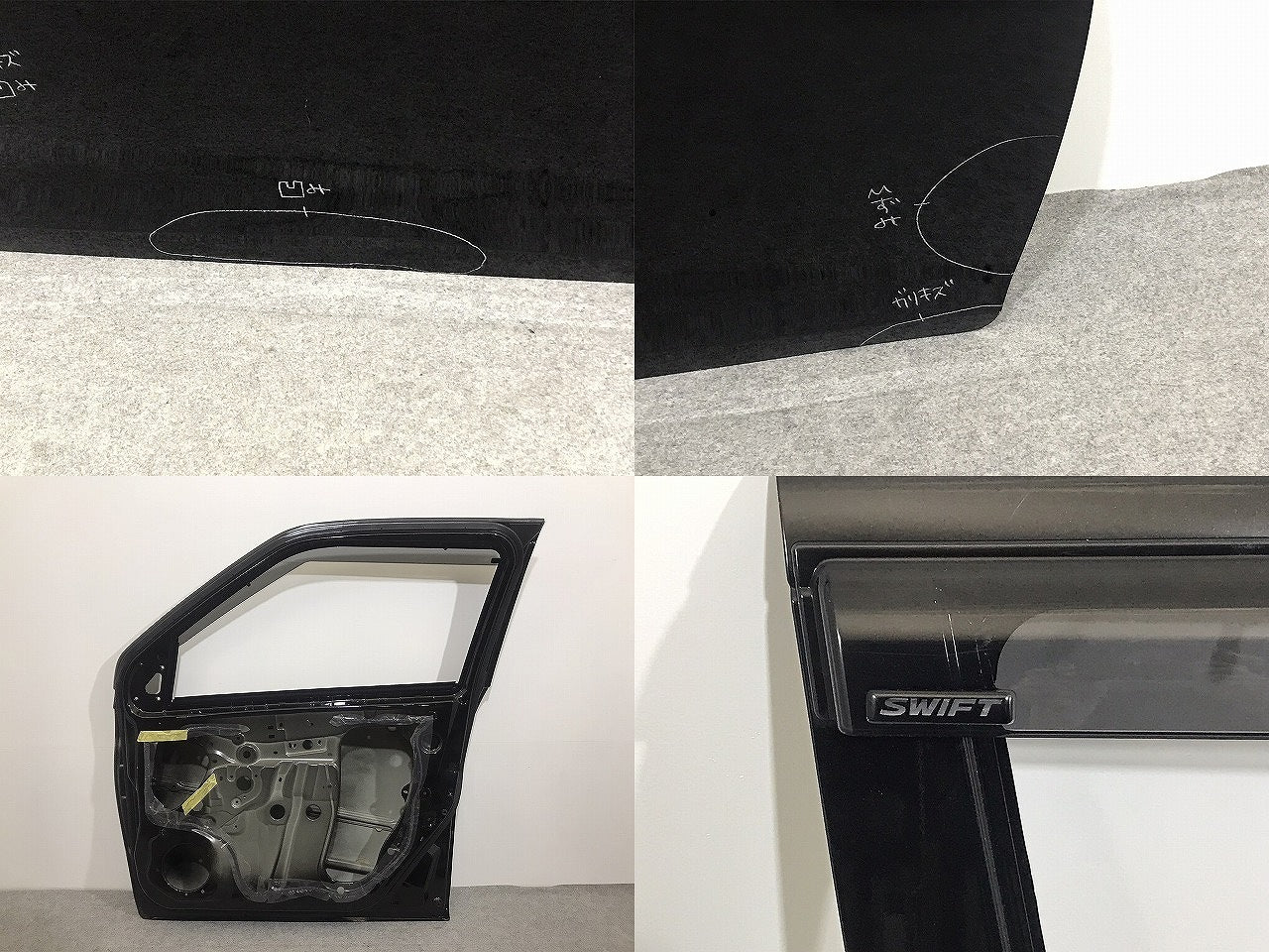 スイフト ZC72S/ZD72S 純正 右フロントドア バイザー付 68001-71L00 ミネラルグレーメタリック カラーNo.ZMW スズキ (120938)