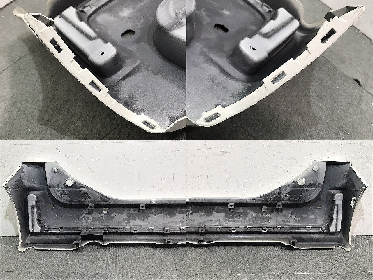 スペーシア カスタム/フレアワゴン カスタムスタイル/MK53S/MM53S 純正 リアバンパー 71811-79R5/79R6 ピュアホワイトパール ZVR (121468)