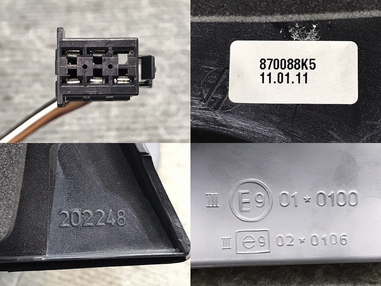 新品! Vクラス/W638/1999-2002 純正 前期 右ドアミラー 5線 202248 63881034169999 サフ メルセデスベンツ (121641)