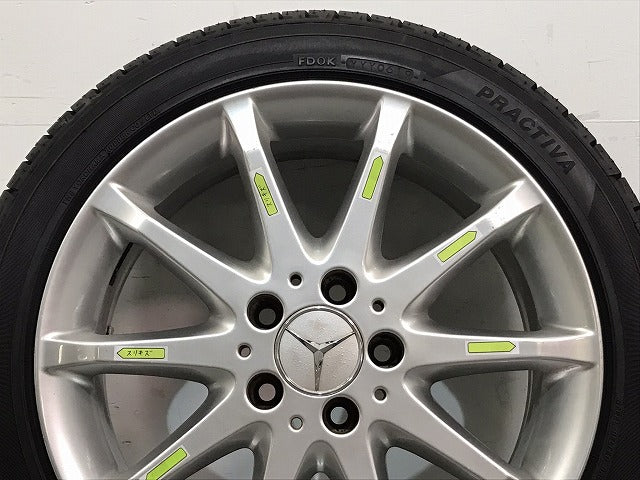 Bクラス/W169 純正 ホイールタイヤ 1本のみ 17ｘ7J/ET49/5穴 5H/PCD112/ハブ径65mm A169 401 07 02 メルセデスベンツ (121666)