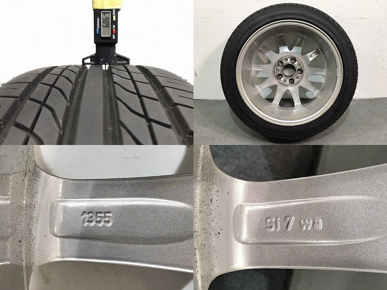 Bクラス/W169 純正 ホイールタイヤ 1本のみ 17ｘ7J/ET49/5穴 5H/PCD112/ハブ径65mm A169 401 07 02 メルセデスベンツ (121666)