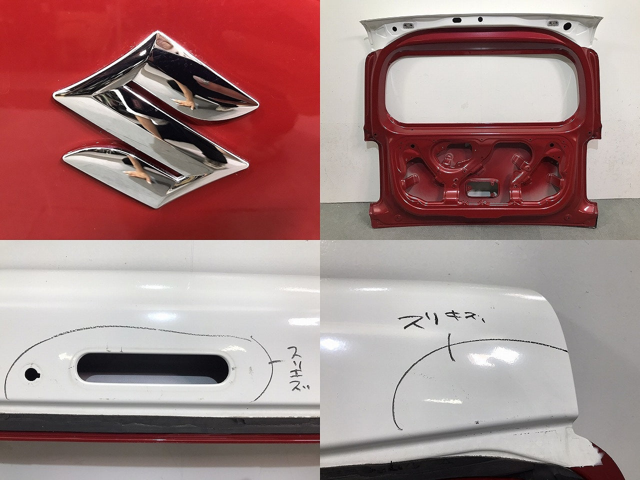 ハスラー/フレアクロスオーバー/MR31S/MR41S/MS31S/MS41S 純正 リアゲート/ハッチ/バックドア フェニックスレッド(2トーン) B3G (121700)
