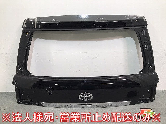 ランドクルーザー/ランクル/200系/URJ202W/UZJ200W 純正 中期 リアゲート/バックドア/リアハッチ ガーニッシュ付 ブラック 202(121965)
