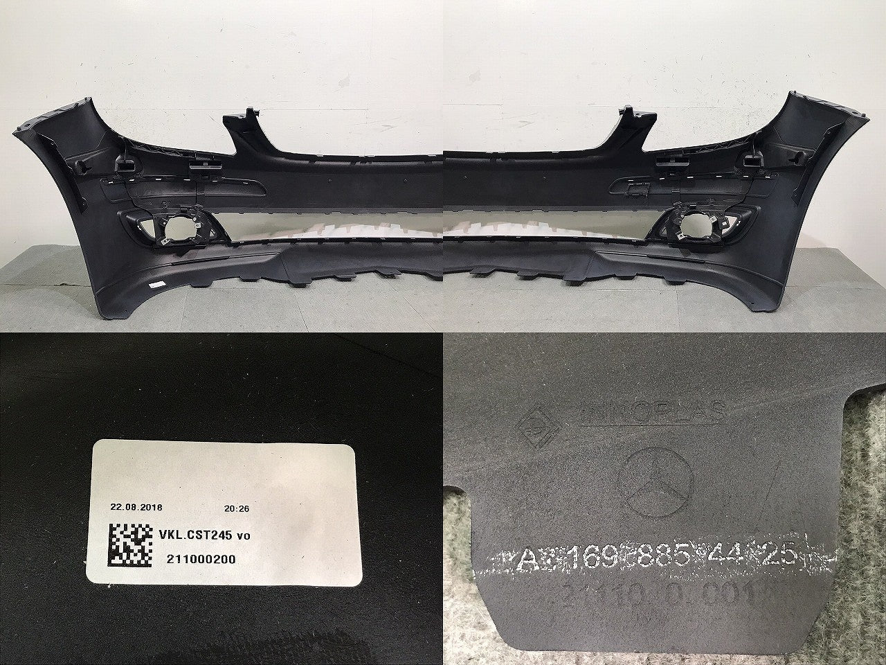 新品!Bクラス W245 純正 フロント バンパー A 169 885 44 25 A1698854425 未塗装 メルセデスベンツ(122543)