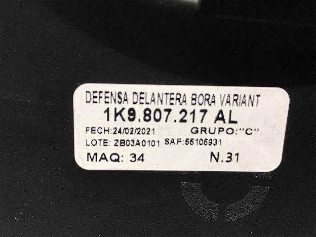 新品！ゴルフ６／ＧＯＬ　ＶＩ／１ＫＣ系　純正　フロントバンパー　１Ｋ９　８０７　２１７　ＡＬ　フォルクスワーゲン　（１２２７０２）