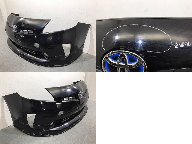 プリウス ZVW30/ZVW35 純正 後期 フロントバンパー スポイラー ロアグリル付 モデリスタ付 52119-47890 ブラック トヨタ(123636)