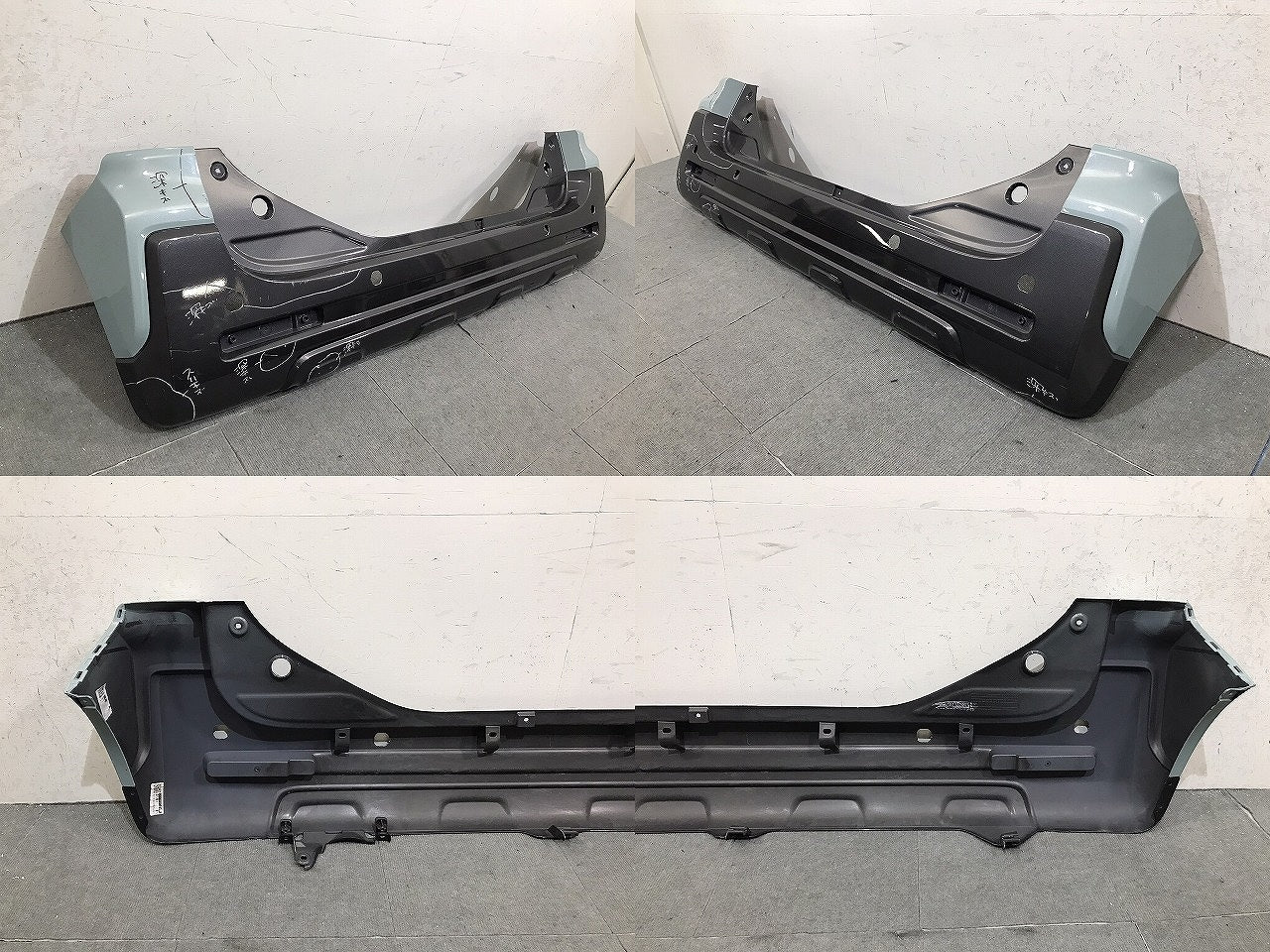 スペーシア/ギア MK53S 純正 リアバンパー 71811-79R7 オフブルーメタリック ガンメタリック2トーンルーフ カラーNo.DYA スズキ(123858)