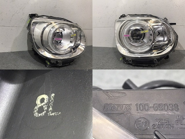 ムーヴ/キャンバス/キャンパス LA800S/LA810S 純正 右ヘッドライト/ランプ LED レベライザー 刻印8L KOITO 100-69038 ダイハツ(124364)