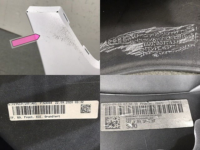 新品!A4(B9) 8W 系 純正 フロントバンパー 8W0.807.437 8W0 807 065 サフ アウディ(124860)