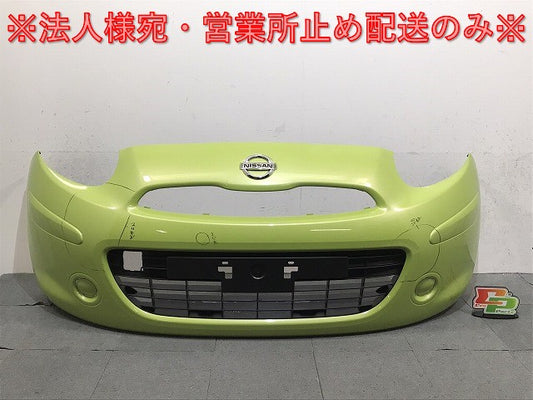 マーチ K13/NK13 純正 前期 フロントバンパー グリル付 62022 1HC0H スプリンググリーン JAD 日産(125319)
