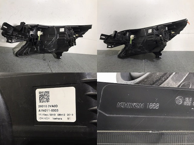 ノート E12/HE12/NE12/SNE12 純正 前期 中期 右ヘッドライト/ランプ ハロゲン レベライザー ICHIKOH 1868/26010 3VA0D 日産(125340)