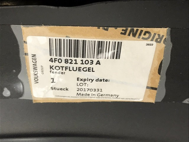 新品!A6(C6) 4F/2005-2008 純正 左 フロント フェンダー 091 03110372 7 4F0821103A 未塗装 アウディ(126000)