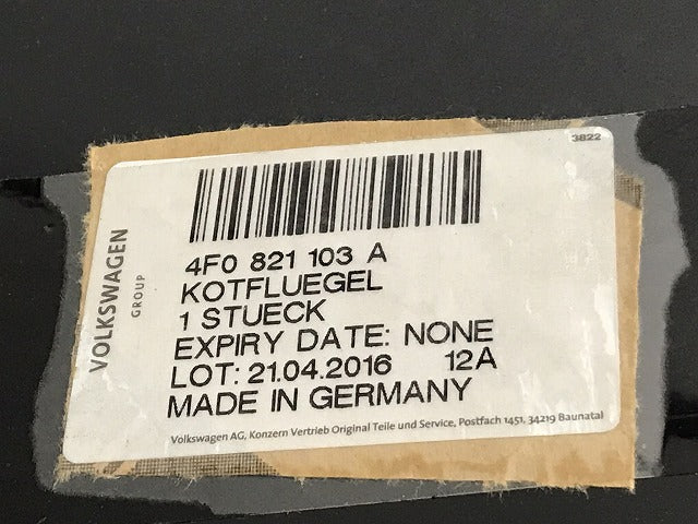 新品!A6(C6) 4F/2005-2008 純正 左フロント フェンダー 063 08315593 6 4F0821103A 未塗装 アウディ(126003)