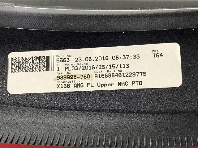 新品!GLクラス X166 純正 左フロントフェンダーアーチモール/オーバーフェンダー A166 884 61 22 16688461229775 メルセデスベンツ(126312)