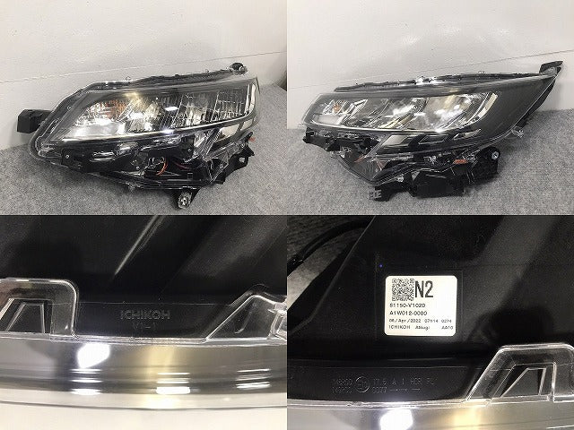 ノア 90/ZWR90W/ZWR95W/MZRA90W/MZRA95W 純正 左ヘッドライト/ランプ LEDレベライザー 刻印N2 ICHIKOH V1-1 81150-V1020 トヨタ(126438)