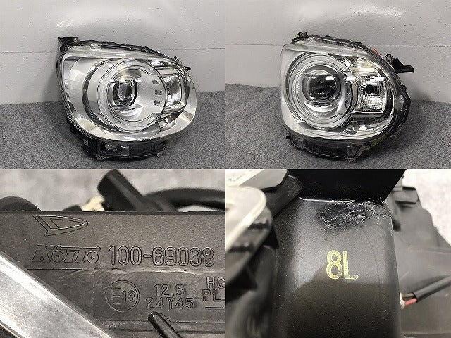 ムーヴ/キャンバス/キャンパス LA800S/LA810S 純正 右 ヘッドライト/ランプ LED レベライザー 刻印8L KOITO 100-69038 ダイハツ(127110)