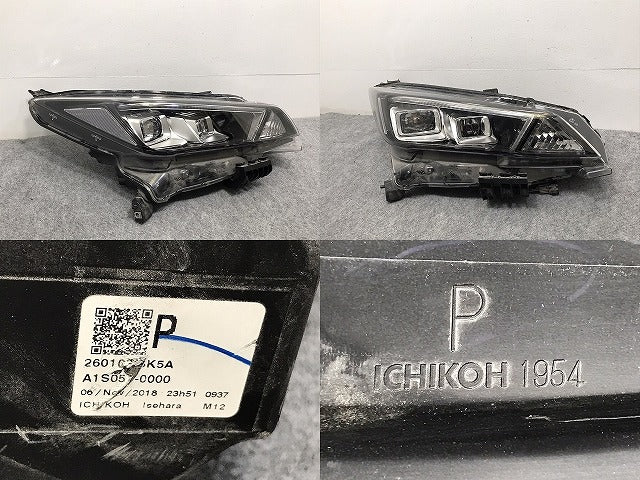 リーフ/LEAF ZE1 純正 右 ヘッドライト/ランプ LED レベライザー 刻印P ICHIKOH 1954 日産(127772)