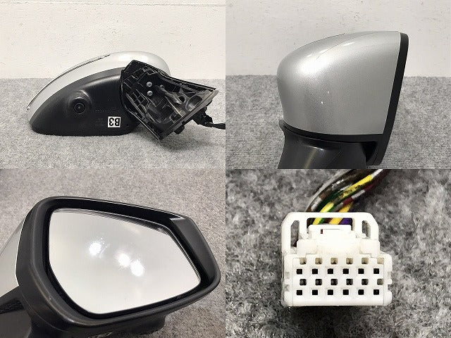 ノート E12/HE12/NE12/SNE12 純正 後期 右 ドアミラー 12線 カメラ ウインカー付 Murakami G579/G531 ブリリアントシルバーメタリック K23(128035)