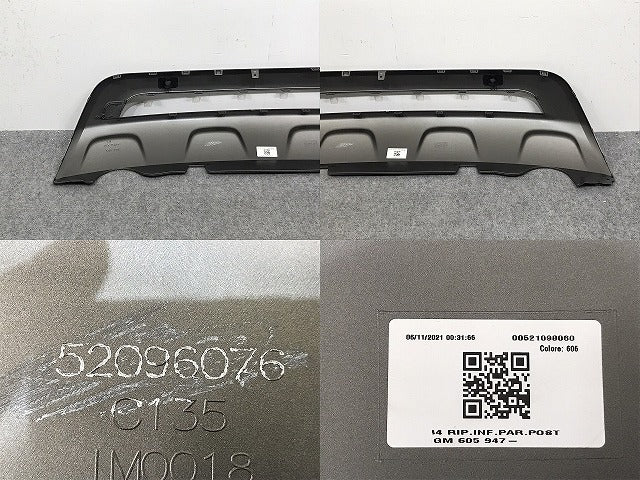 新品!500X クロス 純正 リア スポイラー 52096076 735688094 シルバー メタリック フィアット(128555)