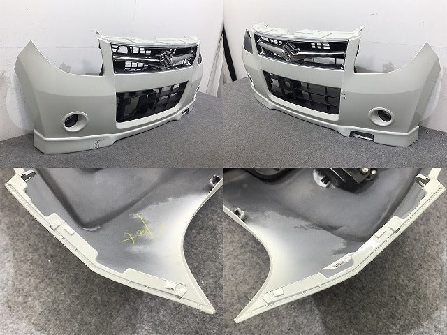 パレット/XS/TS/T MK21S 純正 フロント バンパー フォグ/グリル 付 71771-82K0 パールホワイト Z7T スズキ(128891)