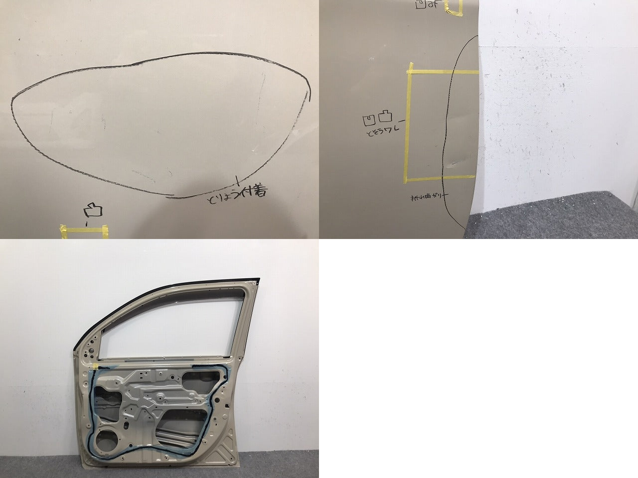 パッソ/ブーン M700A/M710S/M700S/M710S 純正 右フロントドア バイザー付 ブラックマイカメタリック × パウダリーベージュメタリック XE5 トヨタ/ダイハツ(129035)