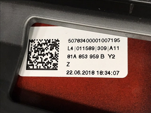 Q2 81A GACHZ/GACZE/GADFG/GADPC 純正 左フロントドア サイドパネル/ドアモール 81A.853.959.B/81A853959B オレンジ LY2Z アウディ(129417)