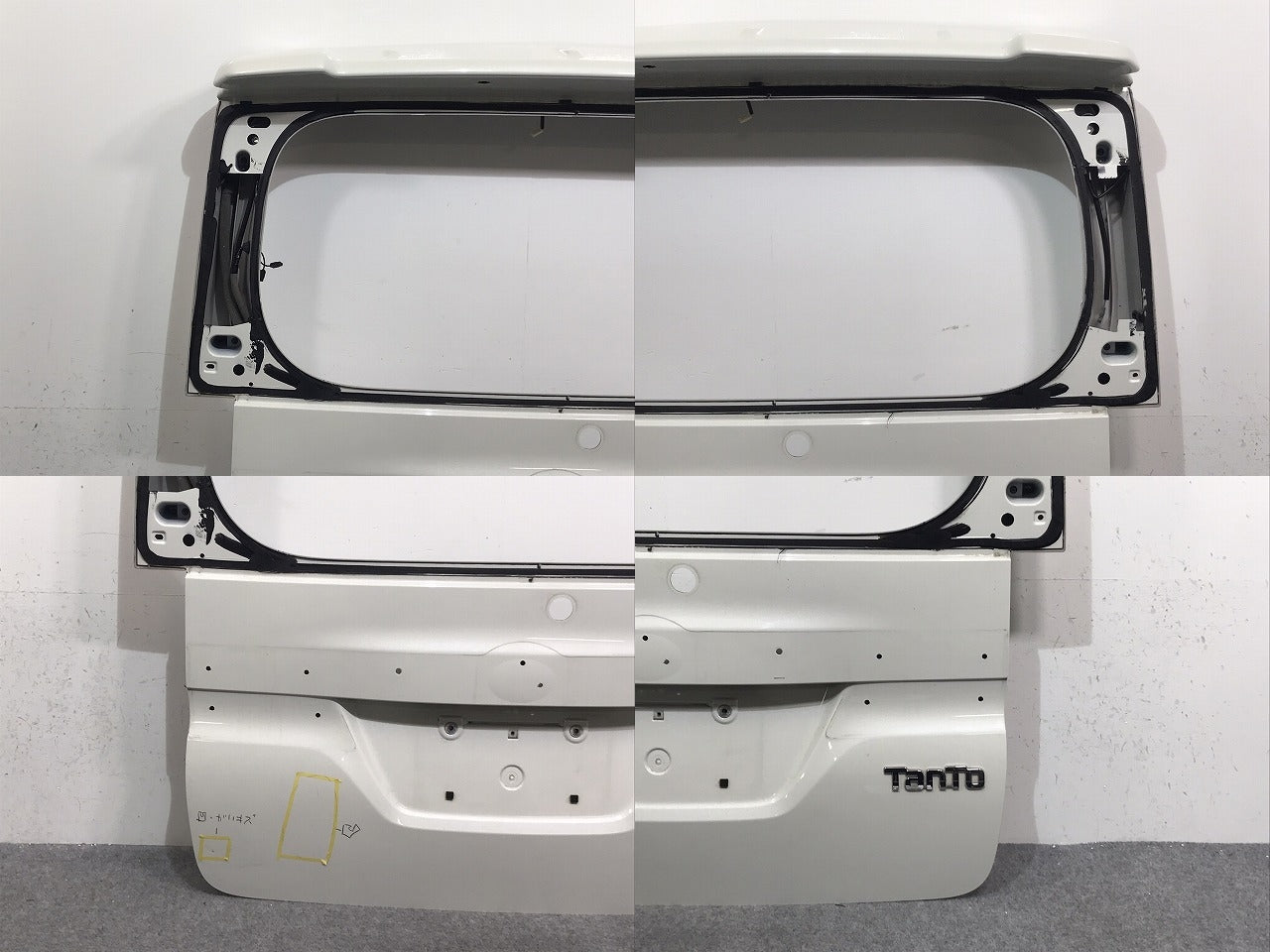 タント カスタム LA600S/LA610S 純正 リアゲート 内張り付 67149-B2380/67149B380 67005-B2F40-A0 パールホワイトⅢ W24 ダイハツ(129753)