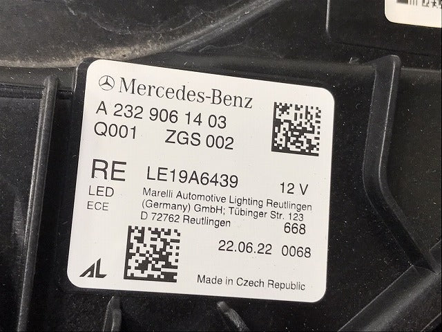 SL R232 右 ヘッドライト/ランプ LED A 232 906 14 03/A2329061403/2329061403 メルセデスAMG ベンツ(130147)