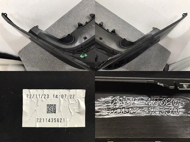ハリアー 80系/MXUA80/MXUA85/AXUH80/AXUH85/AXUP85 純正 リア バンパー 52159-48320/48330 プレシャスブラックパール 219(130385)