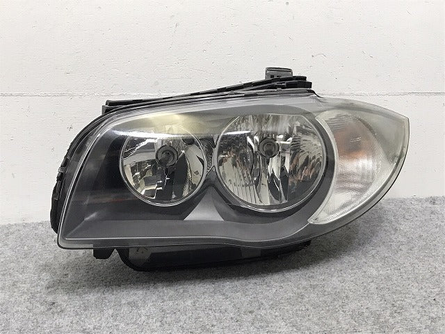 1シリーズ E87 純正 左 ヘッドライト ランプ 光源不明 VALEO 63.11 7249651-01 BMW(130590)