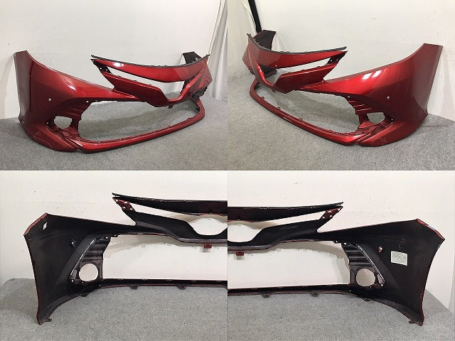 カムリ AXVH75/AXVH70 純正 前期 フロント バンパー 52119-33A50 LE レッド メタリック 3T7 or 3U5 トヨタ(130686)