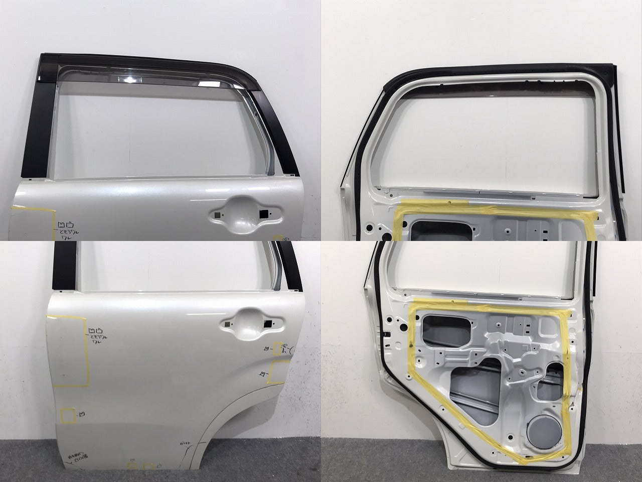 キャスト スタイル ピクシスジョイ FX FG LA250S LA260S LA250A LA260A 純正 左 リア ドア バイザー付 ホワイト パール ダイハツ(130827)