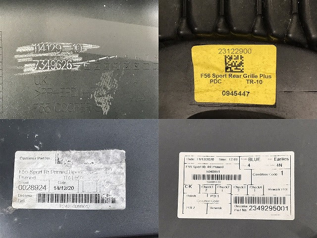 MINI ミニ クーパーS F56 純正 リア バンパー 左リフレクター付 114129-10 7349626-6 ネイビー メタリック MINI(131207)