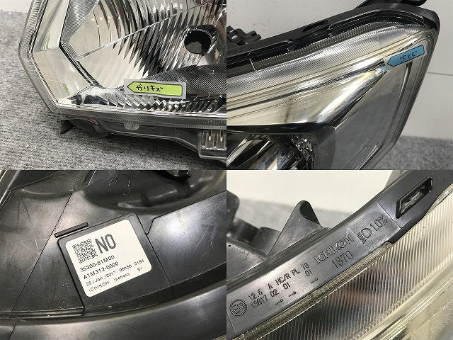 スペーシア フレアワゴン MK32S MK42S MM32S MM42S 純正 左 ヘッドライト ハロゲン レベライザー 刻印N0 ICHIKOH 1870 35300-81M00(132322)
