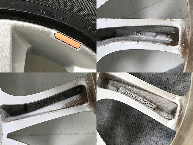 インプレッサG4/インプレッサスポーツ GJ2/3/6/7/GP2/3/6/7 純正 タイヤ ホイールセット 16x6.5J/ET48/5穴 5H/PCD100/ハブ径56mm(132598)