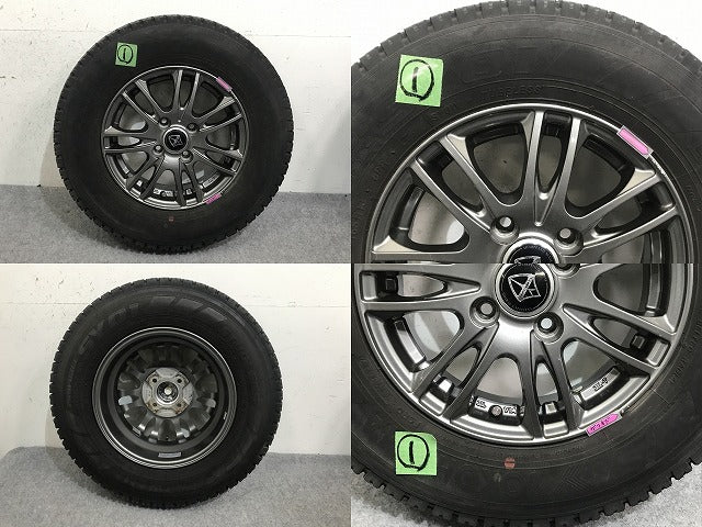 プロボックス サクシード AD等 社外 タイヤホイールセット スタッドレス 4本セット VERVA ZS 13x5/ET36/4穴 4H/PCD100/ハブ径72mm(133300)